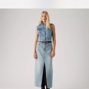 Levi's Blue Maxi Denim Skirt